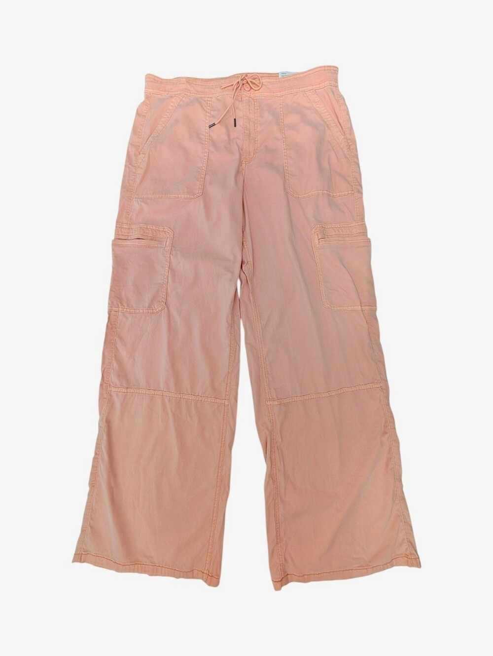 NWT American Eagle Baggy Wide Leg Cargo Pants Size 16 LONG Stretch Lyocell Peach
